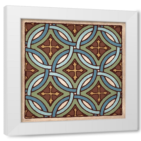 Tile Pattern IV White Modern Wood Framed Art Print by Harbick, N