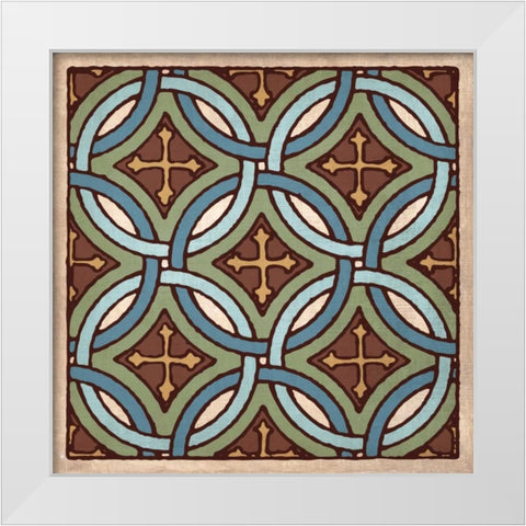 Tile Pattern IV White Modern Wood Framed Art Print by Harbick, N