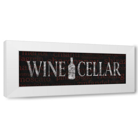 Wine Cellar White Modern Wood Framed Art Print by Harbick, N