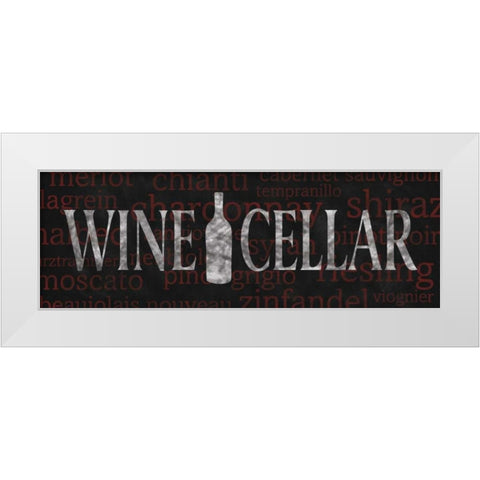 Wine Cellar White Modern Wood Framed Art Print by Harbick, N