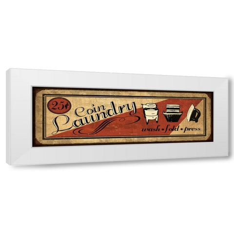 Coin Laundry White Modern Wood Framed Art Print by Harbick, N