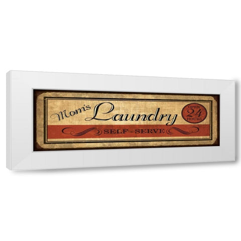 Self Serve Laundry White Modern Wood Framed Art Print by Harbick, N