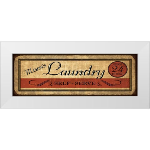 Self Serve Laundry White Modern Wood Framed Art Print by Harbick, N