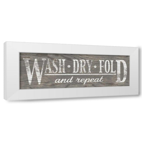 Wash Dry Fold White Modern Wood Framed Art Print by Harbick, N