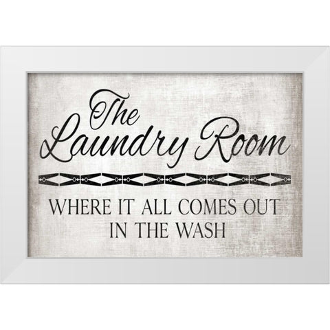 All Comes Out White Modern Wood Framed Art Print by Harbick, N