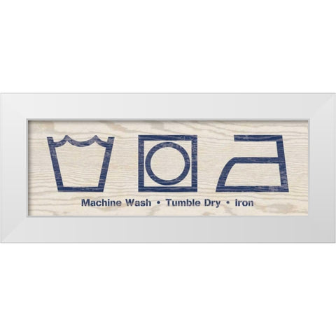 Laundry Icons I White Modern Wood Framed Art Print by Harbick, N