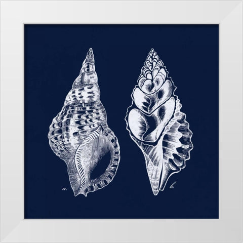 Shell Negative I White Modern Wood Framed Art Print by Harbick, N