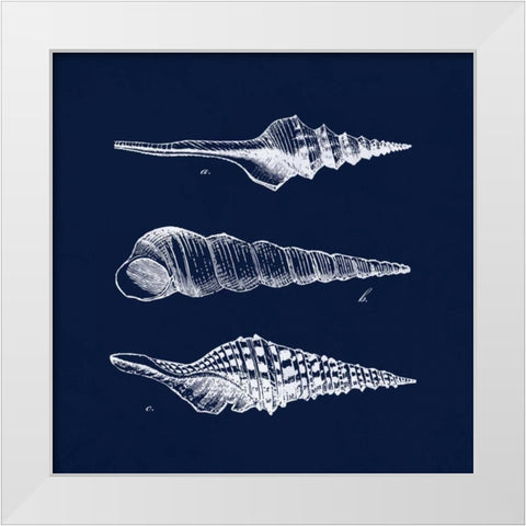 Shell Negative II White Modern Wood Framed Art Print by Harbick, N