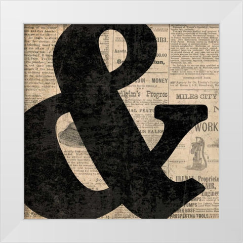 Ampersand White Modern Wood Framed Art Print by Harbick, N