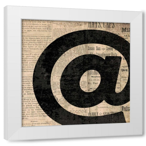 At Symbol White Modern Wood Framed Art Print by Harbick, N