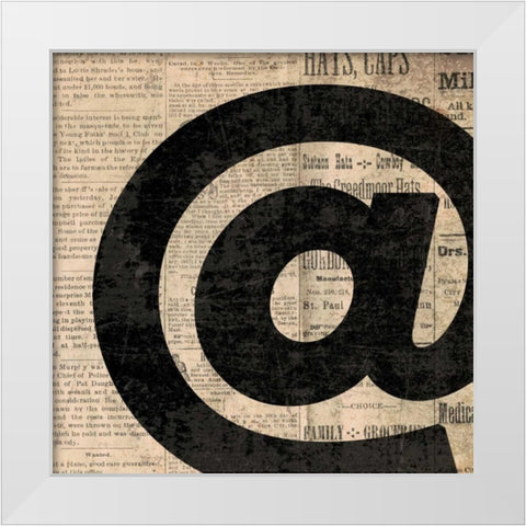 At Symbol White Modern Wood Framed Art Print by Harbick, N