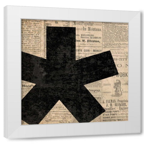 Asterisk White Modern Wood Framed Art Print by Harbick, N