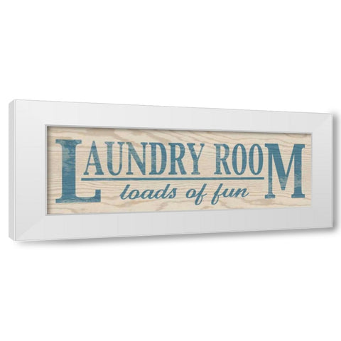 Loads of Fun - Blue White Modern Wood Framed Art Print by Harbick, N