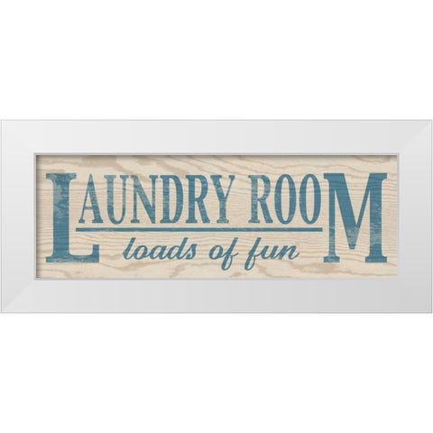 Loads of Fun - Blue White Modern Wood Framed Art Print by Harbick, N