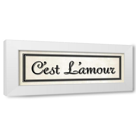 Cest L amour White Modern Wood Framed Art Print by Harbick, N