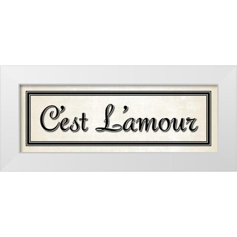 Cest L amour White Modern Wood Framed Art Print by Harbick, N