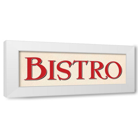 Red Bistro White Modern Wood Framed Art Print by Harbick, N
