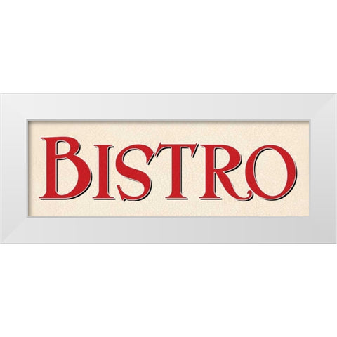 Red Bistro White Modern Wood Framed Art Print by Harbick, N