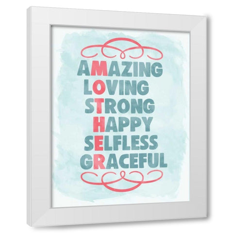 Mother Sign I White Modern Wood Framed Art Print by Harbick, N