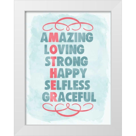 Mother Sign I White Modern Wood Framed Art Print by Harbick, N