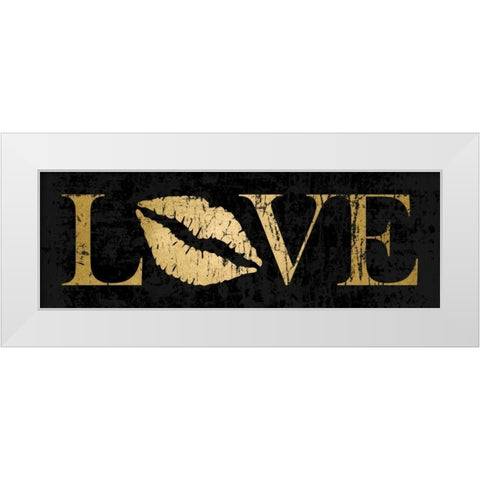 Gold Love White Modern Wood Framed Art Print by Harbick, N.