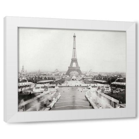 Vintage Paris V White Modern Wood Framed Art Print by Harbick, N.