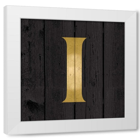 Gold Alphabet I White Modern Wood Framed Art Print by Harbick, N.