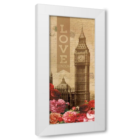 Love London White Modern Wood Framed Art Print by Harbick, N.