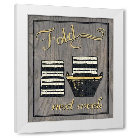 Fold - Gray White Modern Wood Framed Art Print by Harbick, N.