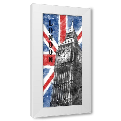 English Patriot White Modern Wood Framed Art Print by Harbick, N.