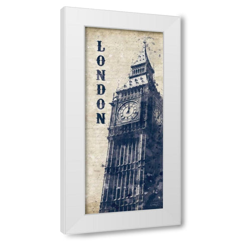 Big Ben in Indigo White Modern Wood Framed Art Print by Harbick, N.