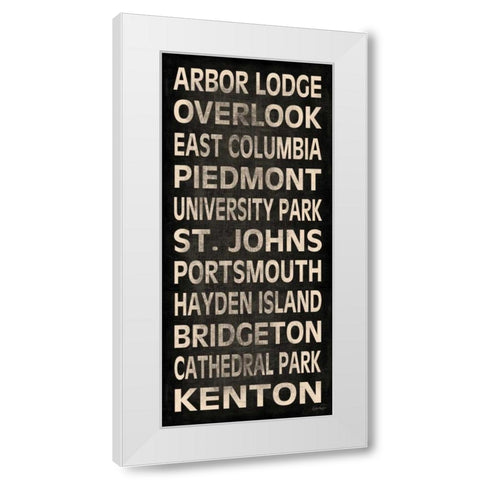 North Portland White Modern Wood Framed Art Print by Harbick, N.