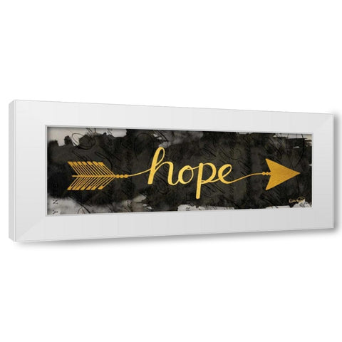 Hope Arrow White Modern Wood Framed Art Print by Harbick, N.