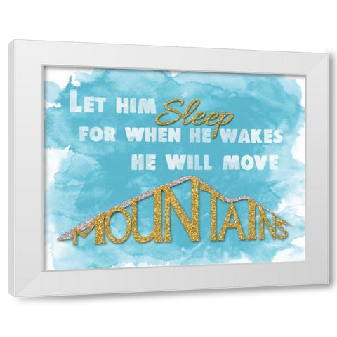 Let Him Sleep I White Modern Wood Framed Art Print by Harbick, N.