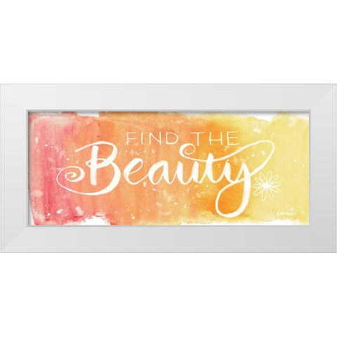 Find Beauty White Modern Wood Framed Art Print by Harbick, N.