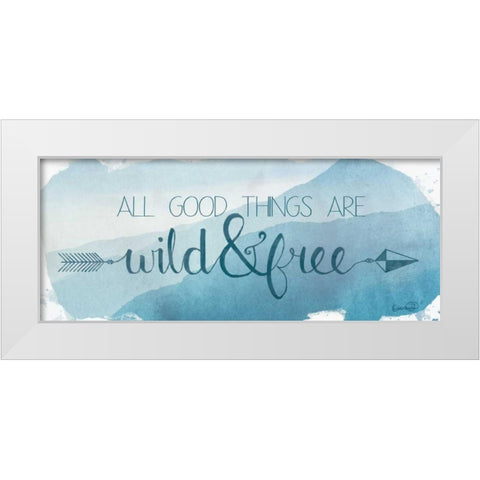 Wild and Free White Modern Wood Framed Art Print by Harbick, N.
