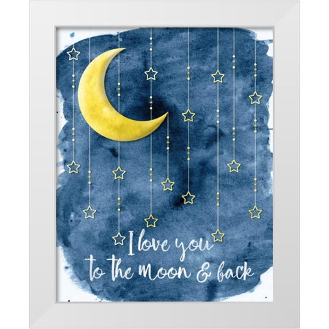 Love You I White Modern Wood Framed Art Print by Harbick, N.