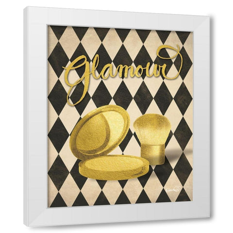 Glamour Compact White Modern Wood Framed Art Print by Harbick, N.