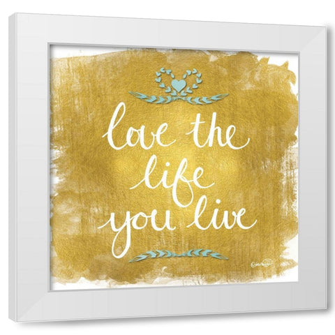 Love Your Life White Modern Wood Framed Art Print by Harbick, N.