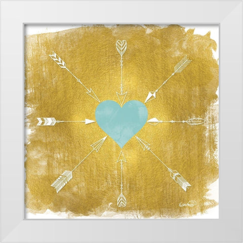 Heart White Modern Wood Framed Art Print by Harbick, N.