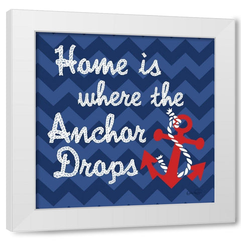 Anchor White Modern Wood Framed Art Print by Harbick, N.