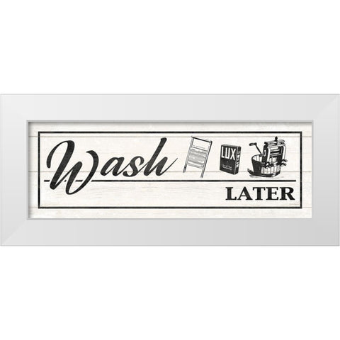 Farmhouse Laundry Wash White Modern Wood Framed Art Print by Harbick, N.