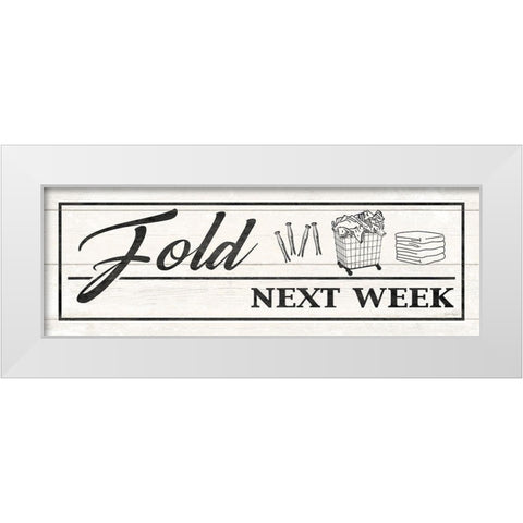 Farmhouse Laundry Fold White Modern Wood Framed Art Print by Harbick, N.