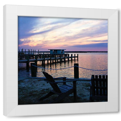 Dockside Park II White Modern Wood Framed Art Print by Hausenflock, Alan