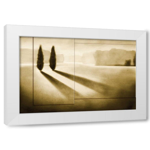 Cyprus Eclipse I White Modern Wood Framed Art Print by Collins, Brent