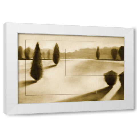 Cyprus Eclipse II White Modern Wood Framed Art Print by Collins, Brent