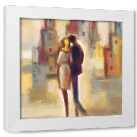 Metropolis I White Modern Wood Framed Art Print by Lentz, Michael