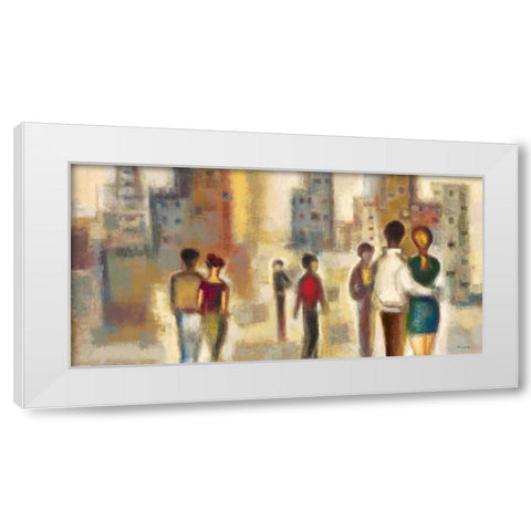 Metropolis III White Modern Wood Framed Art Print by Lentz, Michael