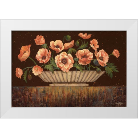 Elegant Poppies White Modern Wood Framed Art Print by Jeffrey, Jillian