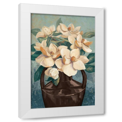 Peony Mist White Modern Wood Framed Art Print by Jeffrey, Jillian